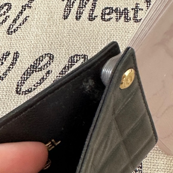 Authentic Chanel Black Lambskin Chocolate Bar Card Holder - Picture 5 of 6